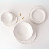 Graffito Salad Plate with Lip (Set of 4) - White |