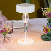 Royal Family Wi-Fi Table Lamp - White with Clear and Gray Glass |