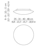 Bis Bayonet Wall / Ceiling Light - X-Small / 9.8 inches / Medium based |