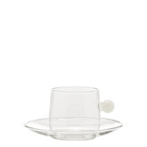 Bilia Cappuccino Cup & Saucer - Colored Glassware | 
