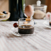 Bilia Cappuccino Cup & Saucer - Colored Glassware | 