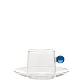 Bilia Cappuccino Cup & Saucer - Colored Glassware | 