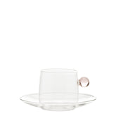 Bilia Cappuccino Cup & Saucer - Colored Glassware | 