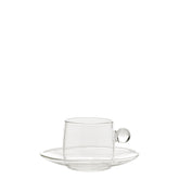 Bilia Espresso Cup & Saucer - Colored Glassware | 