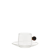 Bilia Espresso Cup & Saucer - Colored Glassware | 