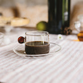 Bilia Espresso Cup & Saucer - Colored Glassware | 