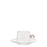 Bilia Espresso Cup & Saucer - Colored Glassware | 