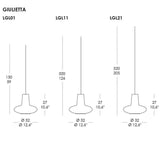 Romeo & Giulietta Pendant Light - Romeo / Clear / 45 Inches | 
