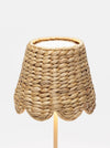 Scalloped Water Hyacinth Woven Lampshade